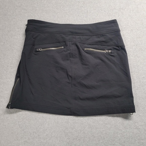 Athleta Skirt Womens 8 Black Golf Tennis Drawstring Ripstop Nylon Pickleball - Picture 9 of 9